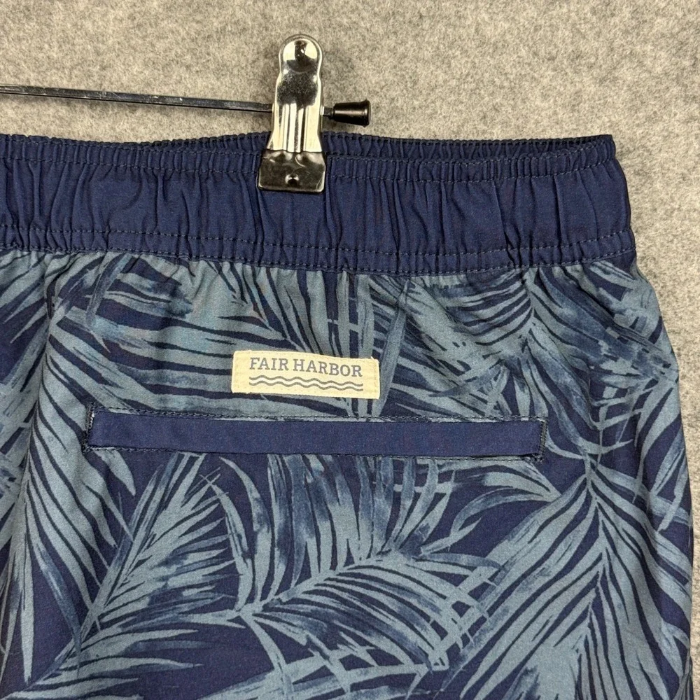 Fair‎ Harbor Men's Palm Leaf Swim Trunks Shorts XXXL Tropical Drawstring Pockets